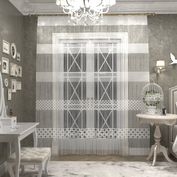 Изображение товара Гардина Лента Е370 (245x225, белый)