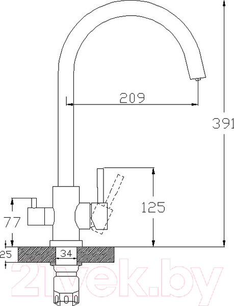 Изображение товара Смеситель G.Lauf ZAP18-C090