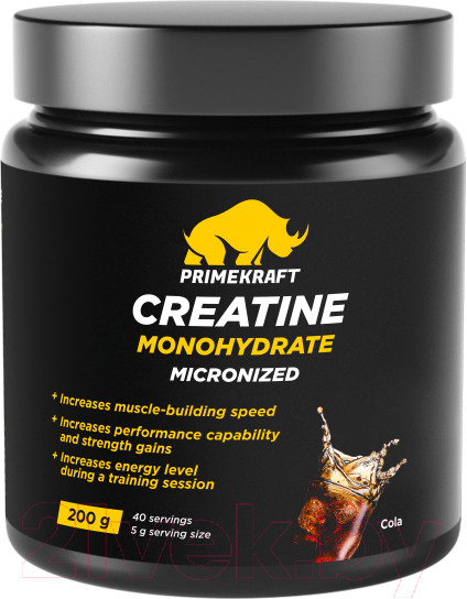 Изображение товара Креатин Prime Kraft Kraft Monohydrate Micronized (200г, кола, банка)