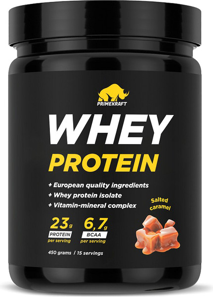 Изображение товара Протеин Prime Kraft Whey Соленая карамель (450г, банка)
