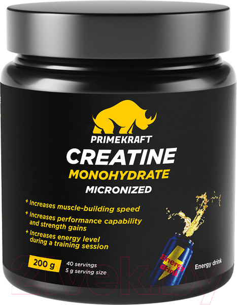 Изображение товара Креатин Prime Kraft Kraft Monohydrate Micronized (200г, энергетик)