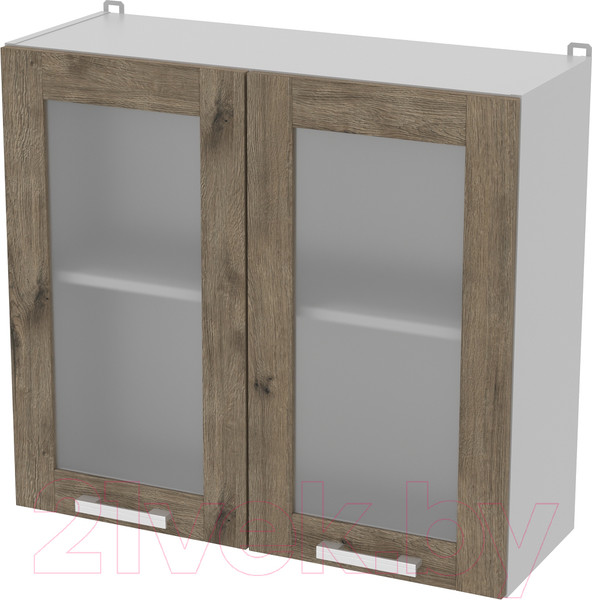 Изображение товара Шкаф навесной для кухни Интерлиния Компо ВШ80ст-720-2дв (дуб веллингтон)