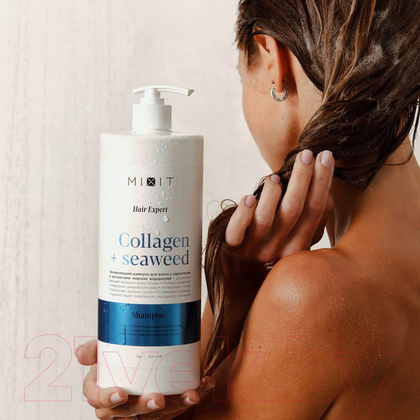 Изображение товара Шампунь для волос MIXIT Expert с коллагеном и экстрактом морских водорослей (1л)