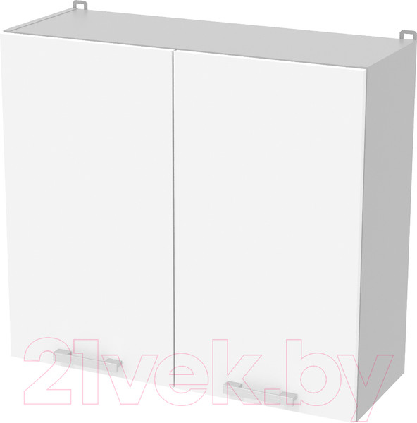 Изображение товара Шкаф навесной для кухни Интерлиния Компо ВШС80-720-2дв (белый платинум)