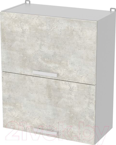 Изображение товара Шкаф навесной для кухни Интерлиния Компо ВШ60-720-2дг (бетон лайт)