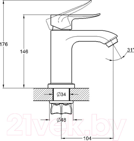 Изображение товара Смеситель G.Lauf GOB1-A134