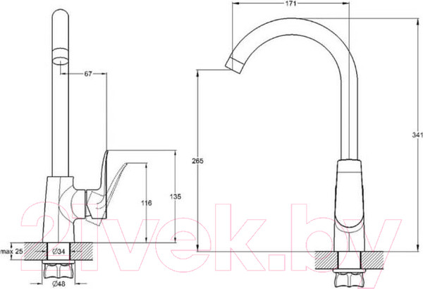 Изображение товара Смеситель G.Lauf GOB4-A134