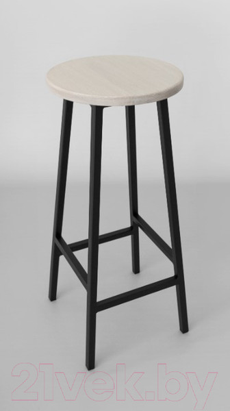 Изображение товара Табурет барный Stal-Massiv SMH-76 (дуб беленый/черный)