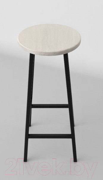 Изображение товара Табурет барный Stal-Massiv SMH-76 (дуб беленый/черный)