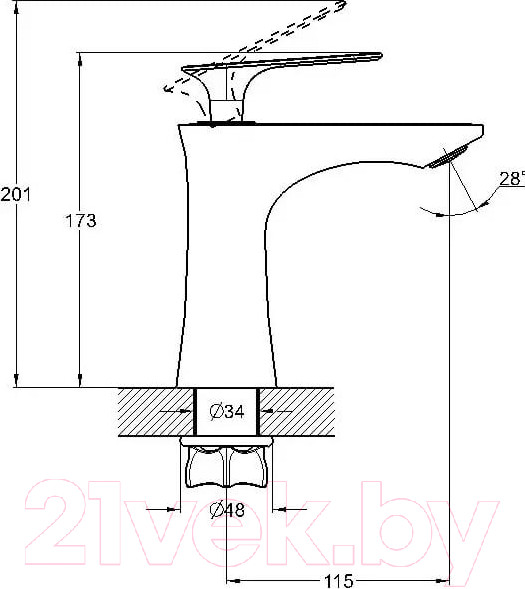 Изображение товара Смеситель G.Lauf LOT1-A010