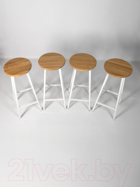 Изображение товара Табурет барный Stal-Massiv SMH-76 (дуб натуральный/белый)