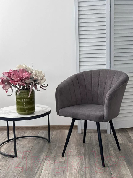 Изображение товара Стул M-City Runa поворотный / 670M05784 (B28 темно-серый велюр/черный)