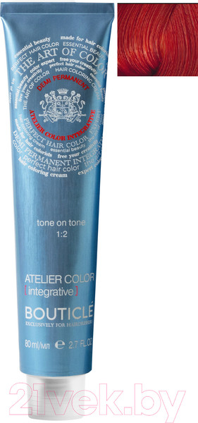Изображение товара Крем-краска для волос Bouticle Atelier Color Integrative 0.55 (80мл, красный)