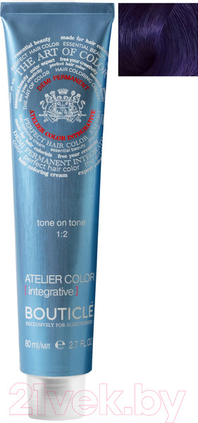Изображение товара Крем-краска для волос Bouticle Atelier Color Integrative 0.68 (80мл, фиолетово-синий)