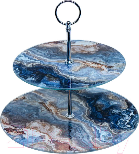 Изображение товара Ваза-этажерка Белбогемия Мрамор оникс 29369069 / 107498