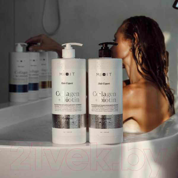 Изображение товара Бальзам для волос MIXIT Hair Expert с коллагеном и биотином восстанавливающий (1л)