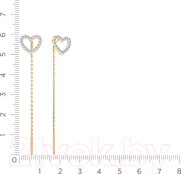 Изображение товара Серьги из розового золота ZORKA 3101537.14K.R.ZZ (с фианитами)