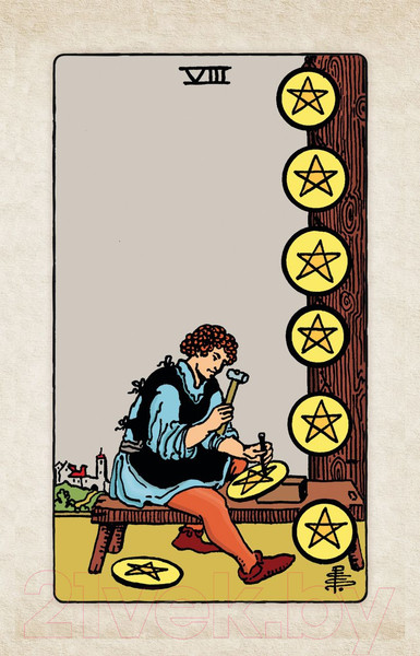 Изображение товара Гадальные карты Эксмо Таро Уэйта. Мини-колода / 9785041966416