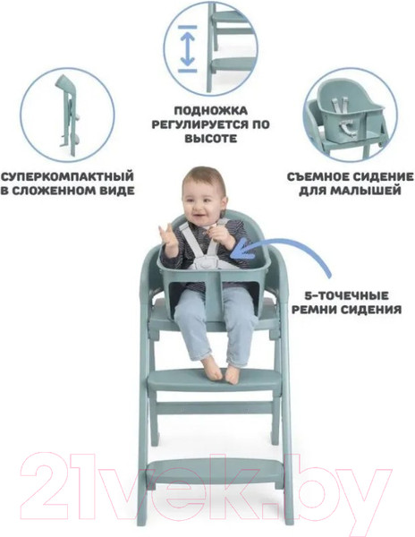 Изображение товара Стульчик для кормления Chicco Crescendo Lite (Como Lake)