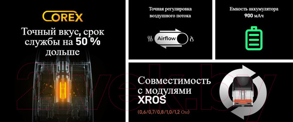 Изображение товара Электронный парогенератор Vaporesso Xros Cube 900mAh (2мл, розовый)