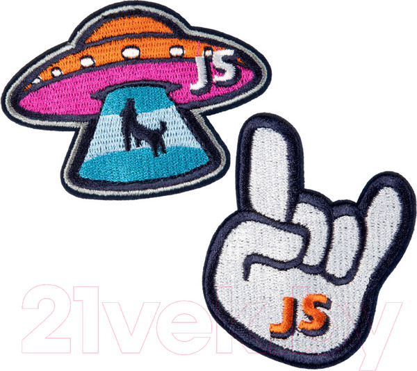 Изображение товара Набор шевронов для шлеи Joyser Walk Patches / 8044J (2шт, НЛО, рок)