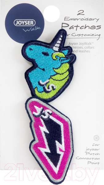 Изображение товара Набор шевронов для шлеи Joyser Walk Patches / 8045J (2шт, единорог, молния)