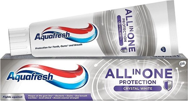Изображение товара Зубная паста Aquafresh All in One Protection Crystal White (100мл)