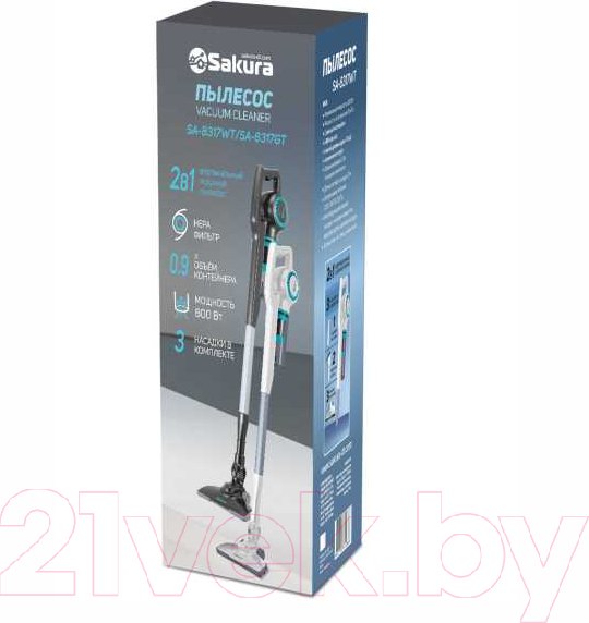Изображение товара Вертикальный пылесос Sakura SA-8317WT