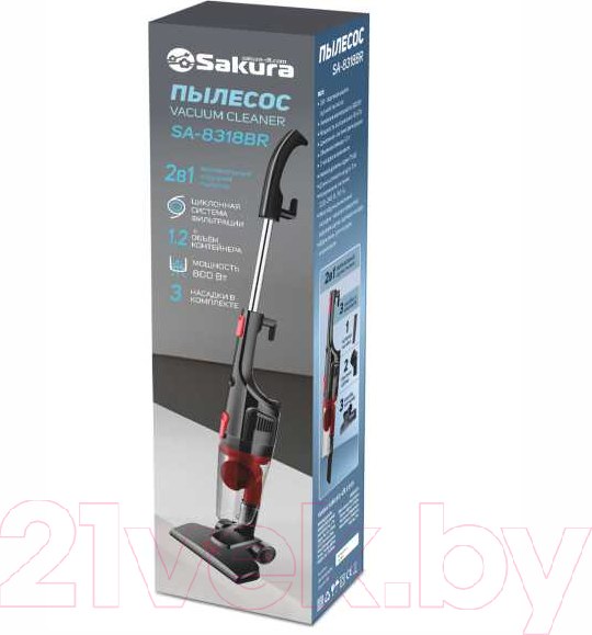 Изображение товара Вертикальный пылесос Sakura SA-8318BR