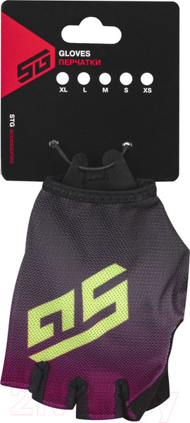 Изображение товара Велоперчатки STG Sens Skin / Х112280-L (L, черный/бордовый)