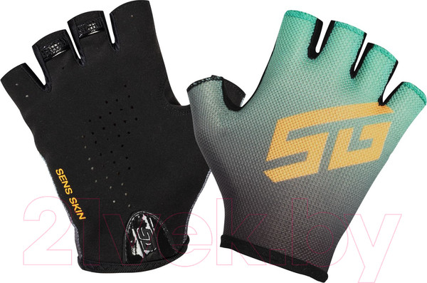 Изображение товара Велоперчатки STG Sens Skin / Х112285-S (S, черный/зеленый)