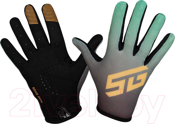 Изображение товара Велоперчатки STG Sens Skin / Х108520-L (L, черный/зеленый)