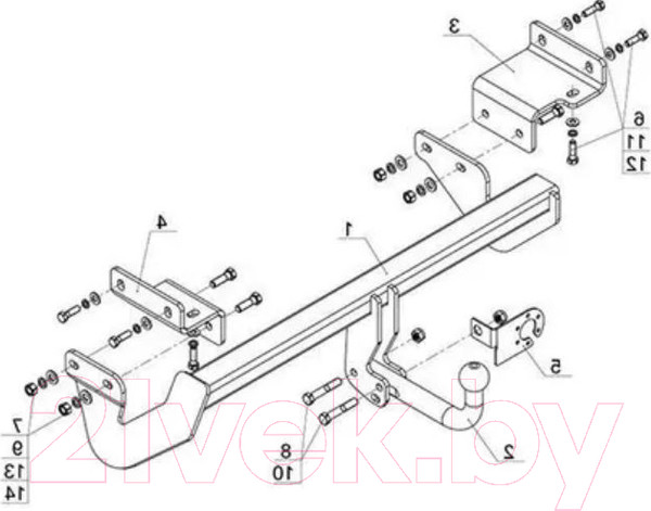Изображение товара Фаркоп Avtos KI 26 (для Kia Ceed 2012-2018)