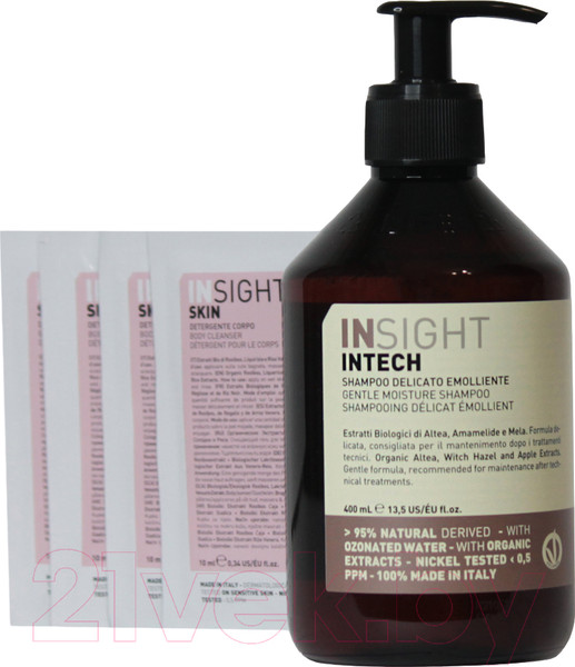 Изображение товара Набор косметики для волос Insight Intech Шампунь+пробники Шампунь+Кондиционер (400мл+4шт)