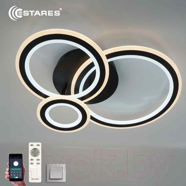 Изображение товара Люстра Estares Triplex Round 108W 3R-APP-713x492x128-BLACK/WHITE-220-IP20