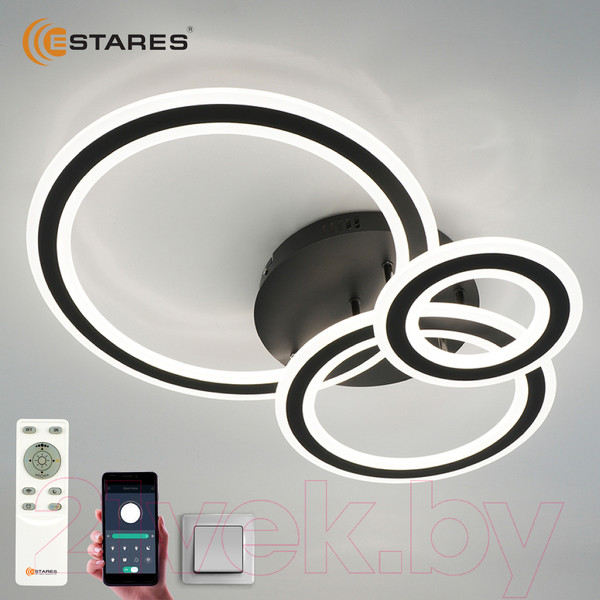 Изображение товара Люстра Estares Triplex Round 108W 3R-APP-713x492x128-BLACK/WHITE-220-IP20