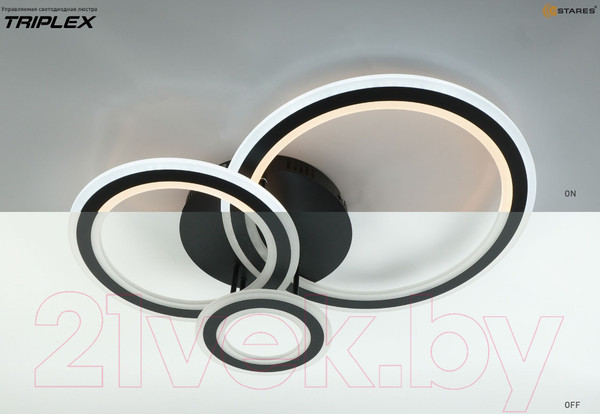 Изображение товара Люстра Estares Triplex Round 108W 3R-APP-713x492x128-BLACK/WHITE-220-IP20