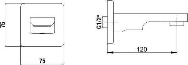 Изображение товара Излив E.C.A Tiera 102159205C1EX-K (черный матовый)