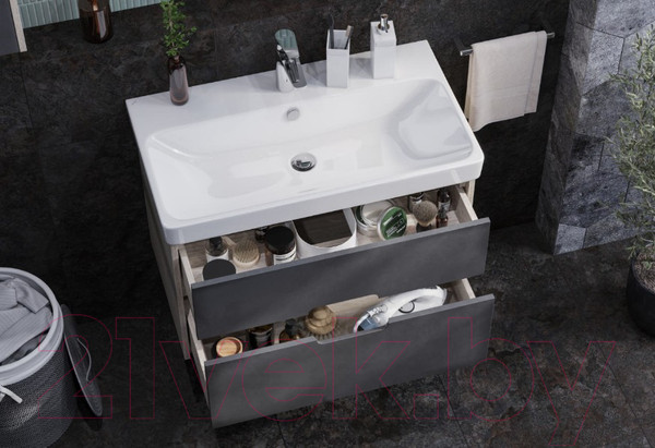 Изображение товара Тумба под умывальник Акватон Оливия 80 (1A283101OLUG0)