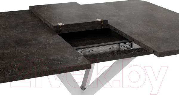 Изображение товара Обеденный стол ТриЯ Лиссабон тип 1 (белый муар/ателье темный)