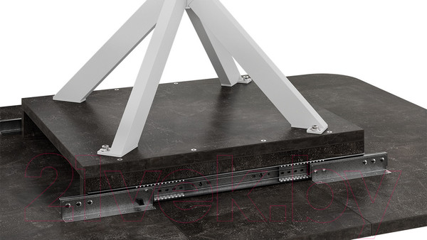 Изображение товара Обеденный стол ТриЯ Лиссабон тип 1 (белый муар/ателье темный)