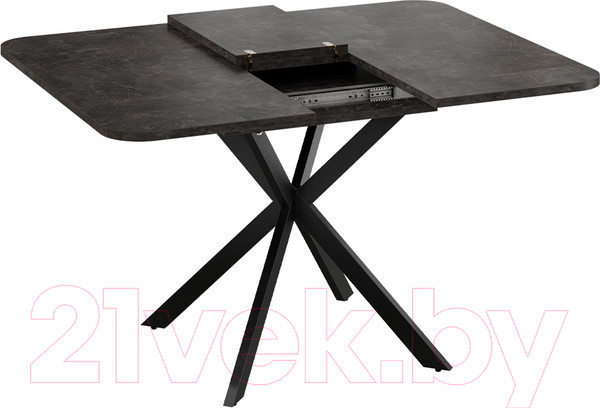 Изображение товара Обеденный стол ТриЯ Лиссабон тип 1 (черный муар/ателье темный)