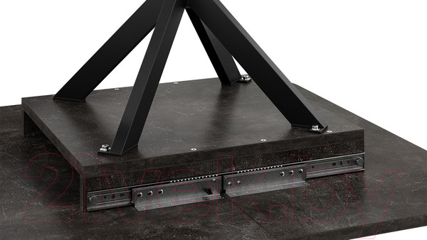 Изображение товара Обеденный стол ТриЯ Лиссабон тип 1 (черный муар/ателье темный)