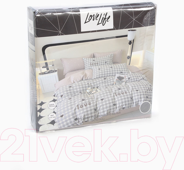 Изображение товара Комплект постельного белья Love Life Клетка 2сп / 10283989