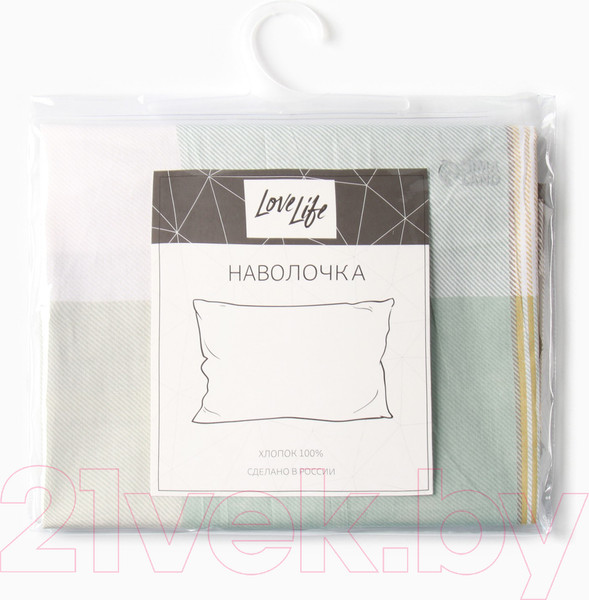 Изображение товара Наволочка Love Life Square Green / 10277936 (50x70)