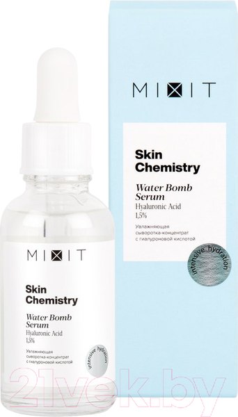 Изображение товара Сыворотка для лица MIXIT Chemistry С гиалуроновой кислотой увлажняющая (30мл)