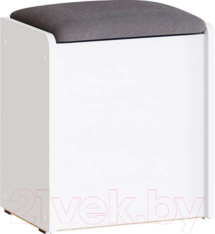 Изображение товара Банкетка ТриЯ Бостон (белый ясень/велюр серый)