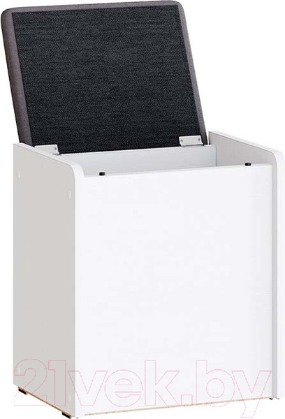 Изображение товара Банкетка ТриЯ Бостон (белый ясень/велюр серый)