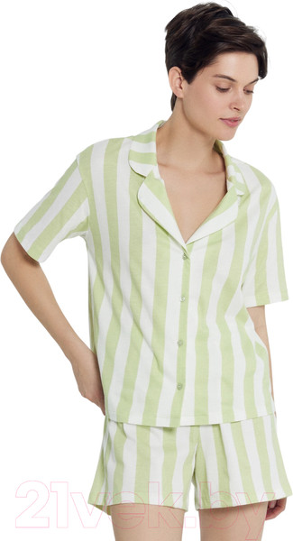 Изображение товара Пижама Mark Formelle 592553 (р.164/170-96-102, фисташковая полоска)