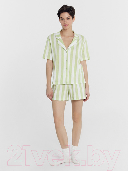 Изображение товара Пижама Mark Formelle 592553 (р.164/170-96-102, фисташковая полоска)